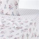 Jeanne Floral 100% Washed Cotton Flat Sheet
