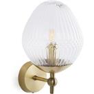 Ari Wall Light in Brass and Ribbed Glass