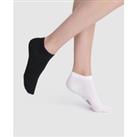 Pack of 4 Pairs of Invisible Socks in Cotton Mix