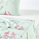 Isoline Floral 100% Cotton Percale 200 Thread Count Flat Sheet