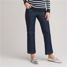Straight Maternity Jeans with High Waistband in Organic Cotton, Length 27