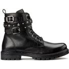 Kids' Leather Biker Boots with Laces