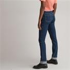 Straight Push-Up Jeans for Maximum Comfort, Mid Rise Length 31.5"