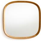 Orion 60cm High Solid Walnut Rounded Square Mirror