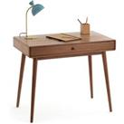 Miji 1-Drawer Walnut Veneer Desk