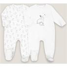 Pack of 2 Sleepsuits in Velour
