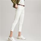 Cotton Twill Cropped Trousers, Length 22.5