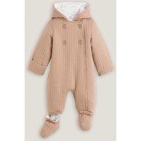 Mid-Season Hooded Pramsuit in Cotton Mix