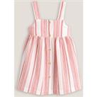 Striped Cotton Strappy Dress