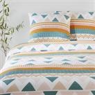 Rise Geometric 100% Cotton Bedding Set with Square Pillowcase