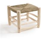 Ghada Moroccan Style Wooden Low Stool