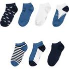 Pack of 7 Pairs of Shark Socks in Cotton Mix