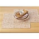 Set of 2 Nara Olive Coated Cotton Placemats