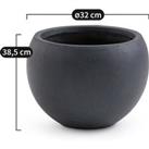 Yvon 55cm Diameter Clay Flowerpot