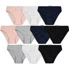 Pack of 10 Briefs in Plain Cotton