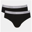 Pack of 2 Plain Briefs in Cotton