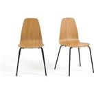 Set of 2 Biface Vintage-Style Chairs