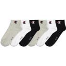 Pack of 6 Pairs of Trainer Socks in Cotton Mix with Logo Print