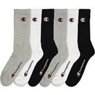 Pack of 6 Pairs of Crew Socks in Cotton Mix with Logo