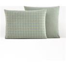 Melior Checked Washed Cotton Pillowcase