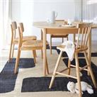 Wapong Extendable Oak Veneer Round Dining Table (Seats 4-6)