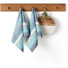 Set of 2 Antika Striped Woven-Dyed 100% Organic Cotton Tea Towels