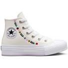 Kids Chuck Taylor Lift Festival Broderie Canvas High Top Trainers