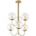 Moricio Brass and Glass Pendant Ceiling Light