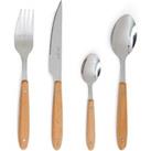 Woodia 24-Piece Wood & Stainless Steel Cutlery Set