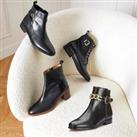 Les Signatures - Leather Ankle Boots, Made in Europe