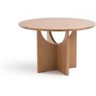 Minimal Round Oak Dining Table (Seats 4/6)