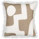 Kinabe 40 x 40cm Fringed 100% Linen Cushion Cover