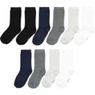 Pack of 10 Pairs of Socks in Cotton Mix