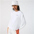 Embroidered Chest Logo Sweatshirt in Cotton Mix with Crew Neck