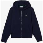 Embroidered Logo Zipped Hoodie in Cotton Mix