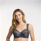Jacquard Full Cup Bra with Lace