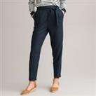 Linen Mix Joggers with Tie-Waist