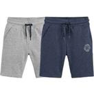 Pack of 2 Bermuda Shorts in Cotton Fleece