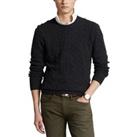 Wool/Cashmere Jumper in Cable Knit with Crew Neck