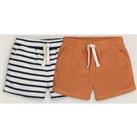 Pack of 2 Shorts in Cotton Mix