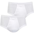 Pack of 2 Heritage Crotchless Briefs in Cotton with High Waist