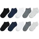 Pack of 10 Pairs of Socks in Cotton Mix