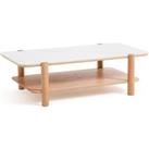 Ambre Oak and Reconstituted Marble Coffee Table