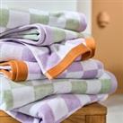 Mira Checkerboard 100% Cotton Velour Towel