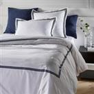 Maella Embroidered 100% Organic Cotton Percale 200 Thread Count Duvet Cover