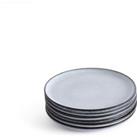 Set of 6 Bambyo Enamelled Stoneware Dessert Plates