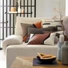 Kahama Abstract Linen Cotton Blend 50 x 30cm Rectangular Cushion Cover