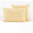 Veldi Yellow Gingham 100% Cotton Pillowcase