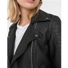 Faux Leather Short Jacket
