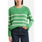Striped Crew Neck Jumper in Recycled Cotton Mix